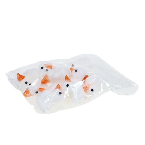 Floristik24 Mini anatra floccata 4 cm bianco 12 pezzi