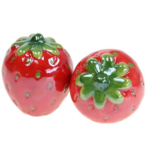 Floristik24 Ceramica Fragola Ø7cm H9cm 3pz