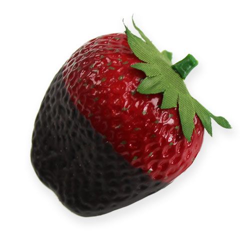 Floristik24 Fragole decorative con cioccolato 4,5 cm 5 pezzi