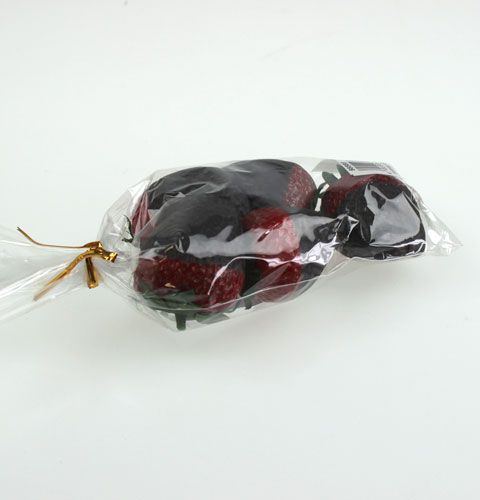 Floristik24 Fragole decorative con cioccolato 4,5 cm 5 pezzi