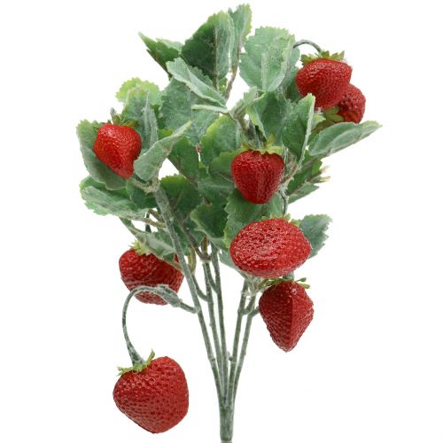 Floristik24 Fragola artificiale come Pick Red L30cm