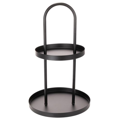 Vassoio decorativo rotondo a due livelli in metallo, 58 cm | Floristik24.it