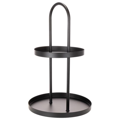 Vassoio decorativo rotondo a due livelli in metallo, 58 cm | Floristik24.it