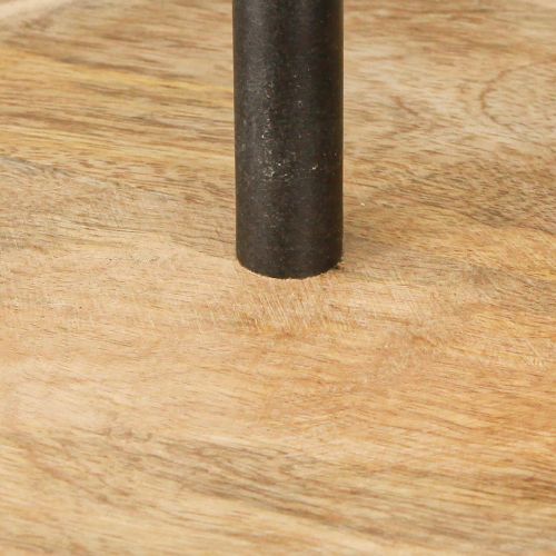 Prodotto Etagère 2 ripiani in legno e metallo rotondo naturale nero H36cm