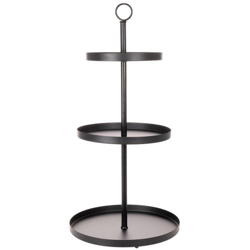 Alzata rotonda in metallo a tre livelli per decorazioni da tavola a più piani, 61 cm | Floristik24.it