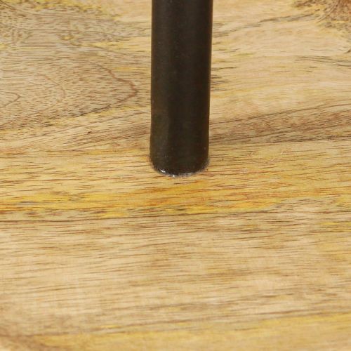 Prodotto Etagère piatto in legno metallo piano singolo nero naturale 24cm