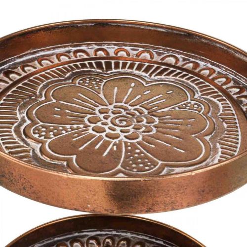 Floristik24 Alzata per torte vintage vassoio decorativo mensola da tavolo in metallo H53cm Ø28cm