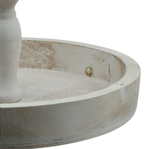 Floristik24 Portaoggetti in legno bianco Ø26cm Ø32cm H47cm