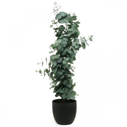 Floristik24 Eucalipto in vaso pianta artificiale Decorazione pianta artificiale H87cm