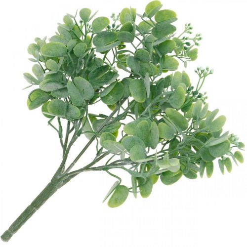 Floristik24 Decorazione di nozze Rami di eucalipto artificiale con fiori Decorazione Bouquet Verde, Bianco 26 cm
