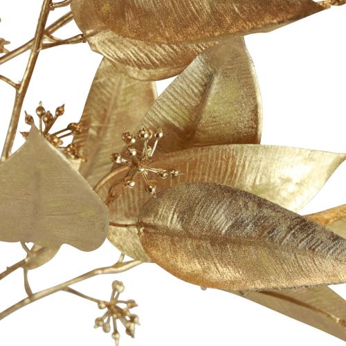 Prodotto Lancette artificiali di eucalipto Ramo di eucalipto dorato 95 cm