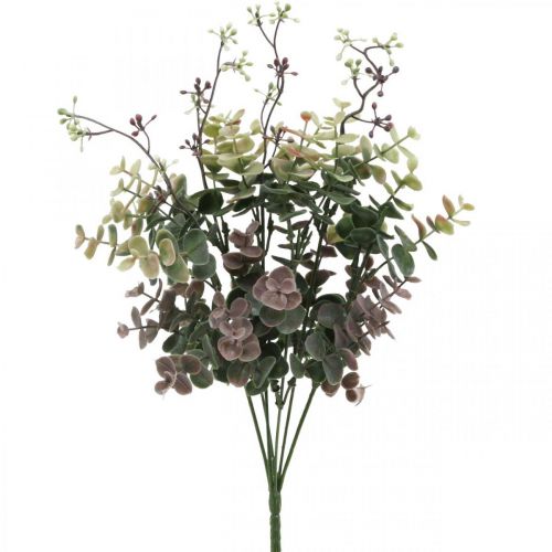 Prodotto Cespuglio di eucalipto eucalipto artificiale verde rosso 39 cm