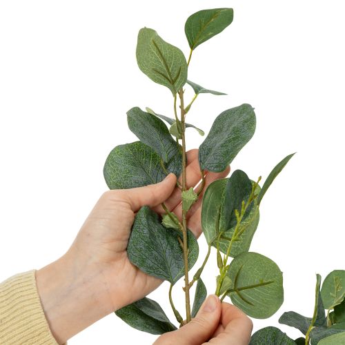 Prodotto Fiore di eucalipto artificiale per un design d'interni moderno, 85 cm, 3 pezzi