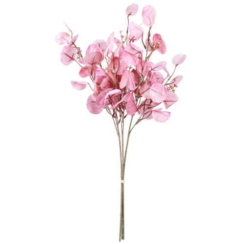 Prodotto Ramo di eucalipto glitter eucalipto rosa artificiale 65 cm 3 pezzi