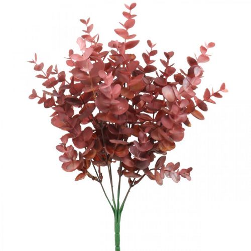 Floristik24 Decorazione autunnale ramo di eucalipto rosso Eucalipto artificiale 36cm