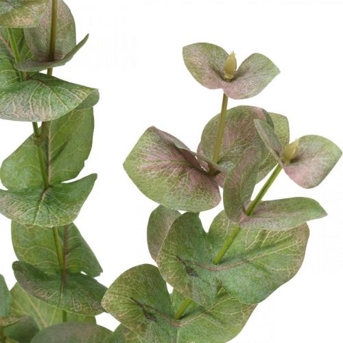 Floristik24 Ramo di eucalipto artificiale pianta verde deco verde, rosa 75cm