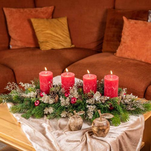 Floristik24 Ramo di eucalipto oro artificiale innevato eucalipto decorazione natalizia 36cm