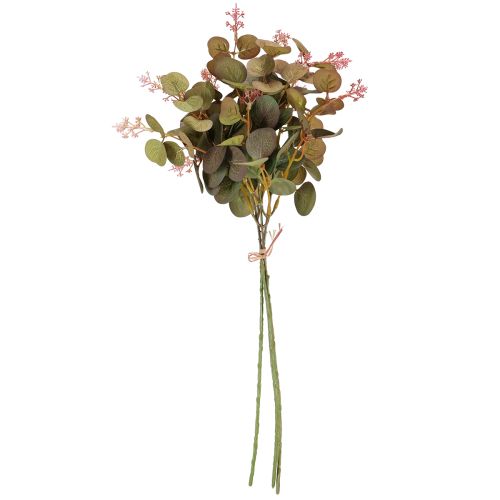 Prodotto Rami artificiali di eucalipto con fiori rosa, 45 cm, 3 pezzi