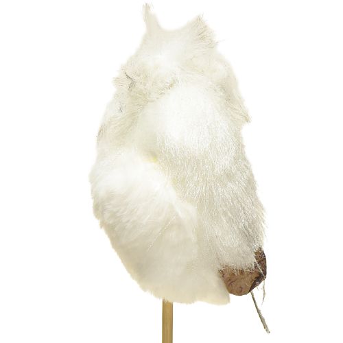 Prodotto Gufo sull&#39;asta bianco 9 cm L48 cm