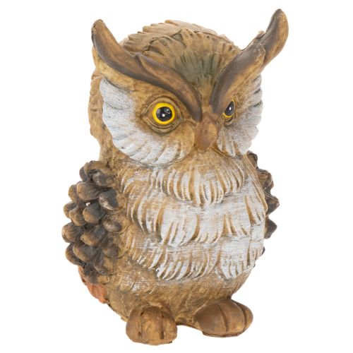 Statuetta di gufo, piccolo gufo seduto, decorazione, 11 cm