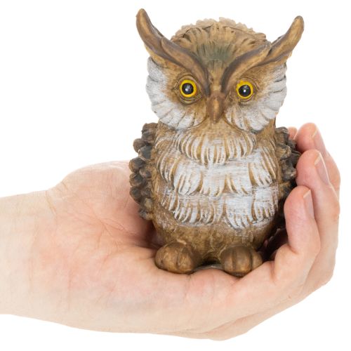 Statuetta di gufo, piccolo gufo seduto, decorazione, 11 cm | Floristik24.it