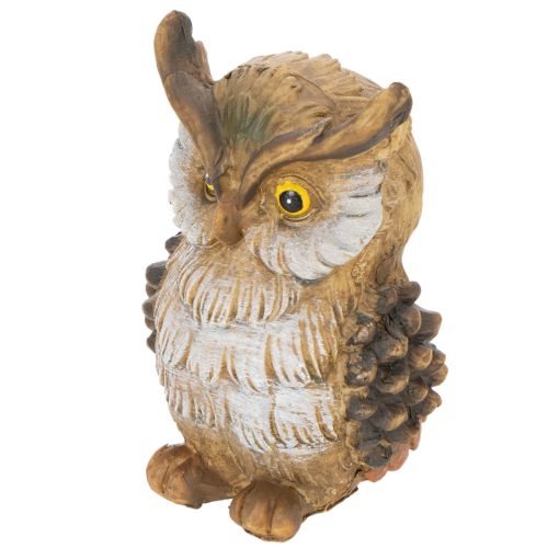 Statuetta di gufo, piccolo gufo seduto, decorazione, 11 cm | Floristik24.it
