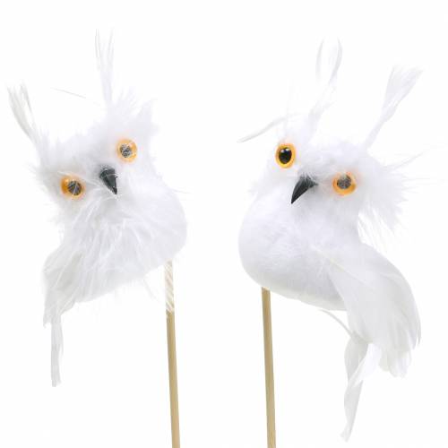 Spina decorativa Gufo bianco 5cm 4 pezzi