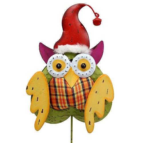 Floristik24 Gufo come una spina di fiori Multicolore 16 cm L48 cm 3 pezzi