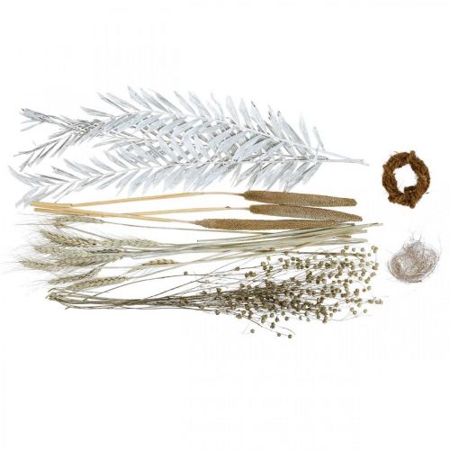 Floristik24 Fiori Secchi Scatola Fai Da Te Esotico Bouquet Secco Bianco, Naturale H55cm