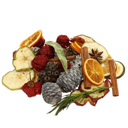 Floristik24 Mix natalizio di frutta e coni 150g