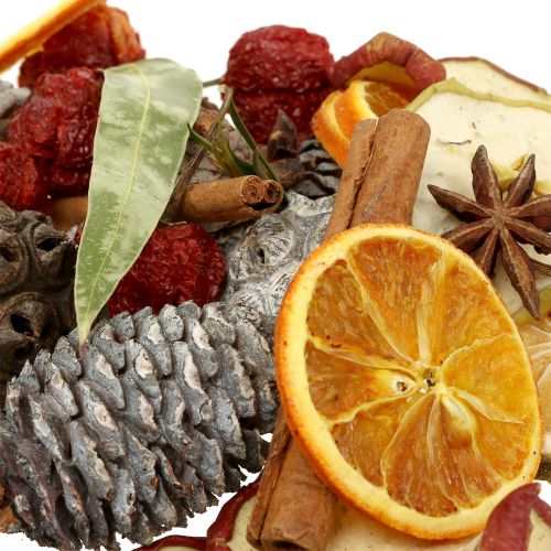 Floristik24 Mix natalizio di frutta e coni 150g