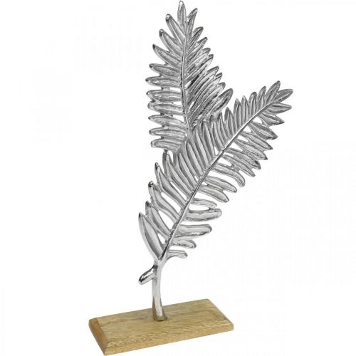 Floristik24 Decorazione da tavolo decorazione in metallo felce legno argento H54cm L37cm