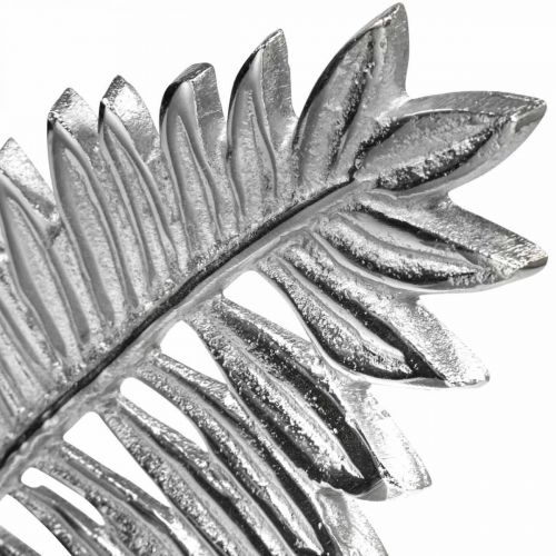 Prodotto Decorazione da tavolo decorazione in metallo felce legno argento H54cm L37cm