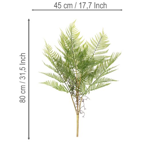 Ramo di felce artificiale, pianta verde decorativa per composizioni floreali, 80 cm | Floristik24.it