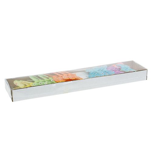 Floristik24 Farfalla primaverile 6cm colori assortiti. 24st