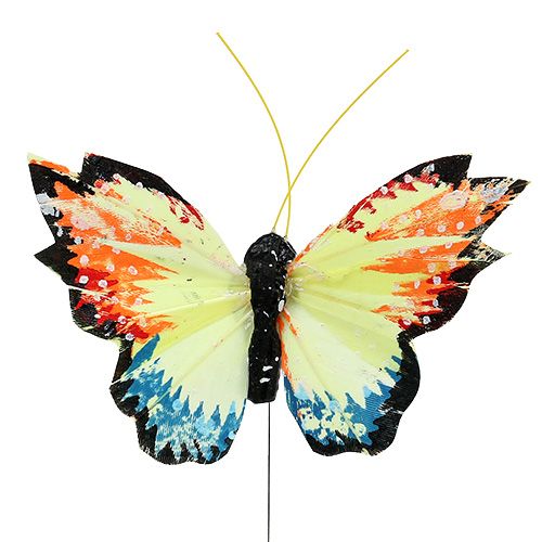 Floristik24 Farfalla piuma 9cm sort.12St