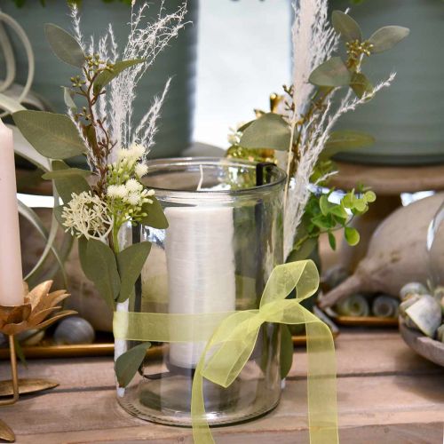 Floristik24 Decorazione in erba piuma erba secca sbiancata Miscanthus 75 cm 10 pz