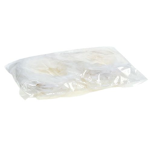 Floristik24 Ghirlanda di piume Ø15cm bianco 4 pezzi