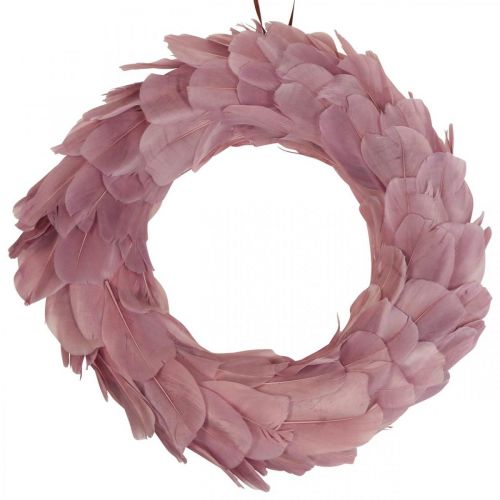 Floristik24 Ghirlanda primaverile Ghirlanda rosa antico per appendere corona porta Ø20cm 3 pezzi