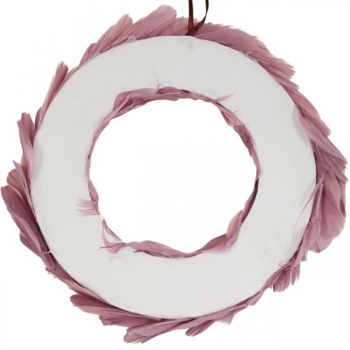 Floristik24 Ghirlanda primaverile Ghirlanda rosa antico per appendere corona porta Ø20cm 3 pezzi