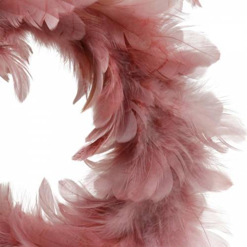 Floristik24 Decorazione pasquale ghirlanda di piume rosa antico Ø25cm decorazione primaverile
