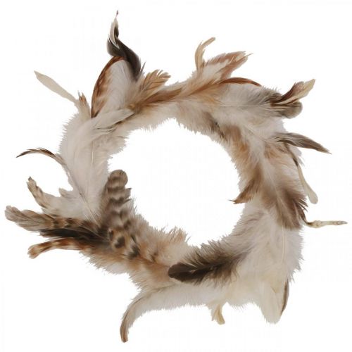 Prodotto Ghirlanda di piume piume decorative decorazione pasquale naturale Ø15cm 4 pz