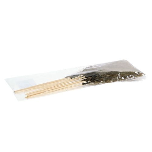 Floristik24 Piume su bastoncino Marrone 30 cm 12 pezzi