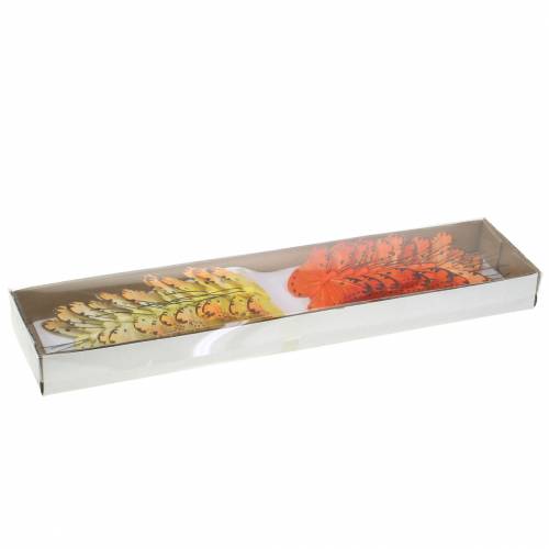 Floristik24 Farfalla giallo arancio su filo 7 cm filo 24 pezzi