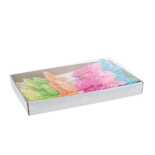 Floristik24 Farfalle di primavera colorate sort. 8 cm 24 pezzi