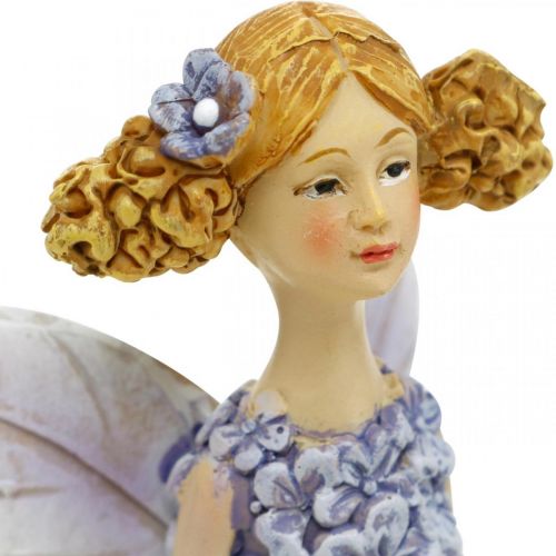 Floristik24 Fate dei fiori, decorazioni primaverili, elfi dei fiori viola H19/19,5 cm set di 2