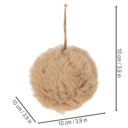 Pallina decorativa a forma di pon-pon per alberi di Natale, 10 cm | Floristik24.it