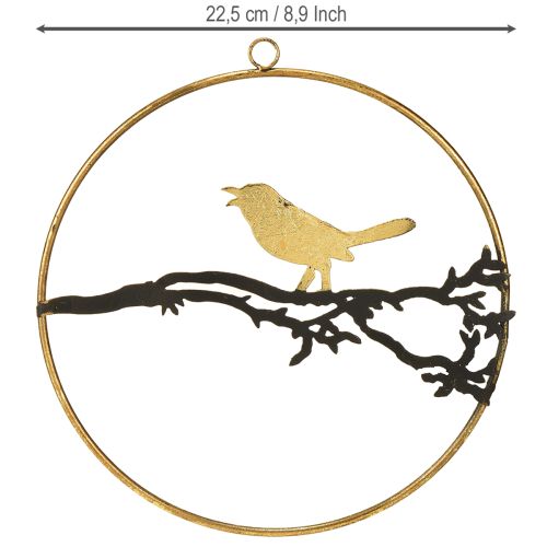 Prodotto Uccello decorativo per finestra, decorazione autunnale da appendere, metallo Ø22,5 cm