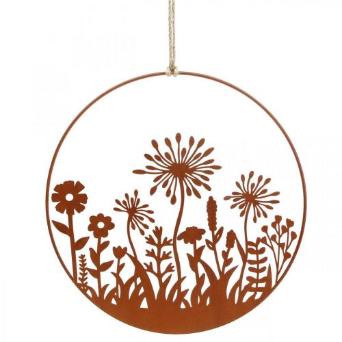 Floristik24 Decorazione per finestre decorazione da appendere a molla decorazione fiori in metallo Ø30cm 2 pezzi