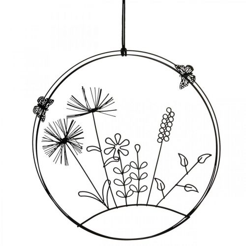 Decorazione per finestra primavera, decorazione sospesa fiori in metallo Ø20,5 cm 2 pezzi